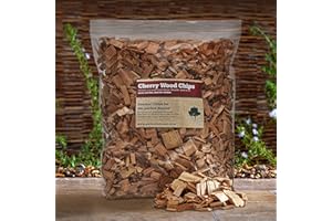 GWERNYFED WOOD Smoking/Smoker Wood Chips Jumbo 4.5 Litre Bag – (24 Great Flavours 100% Natural Nothing Added) Smoking Food in a Smoker/BBQ - Many from our own Woodland (Cherry)