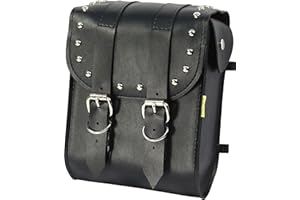 Willie & Max by Dowco 58452-01 Ranger Series: Synthetic Leather Motorcycle Sissy Bar Bag, Black, Universal Fit, 6 Liter Capacity