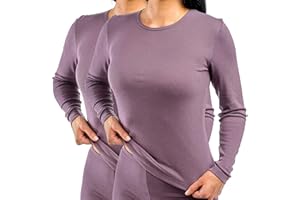 HERMKO 17830 2 Stück Damen Langarm Unterhemd, Shirt aus Baumwolle/Modal