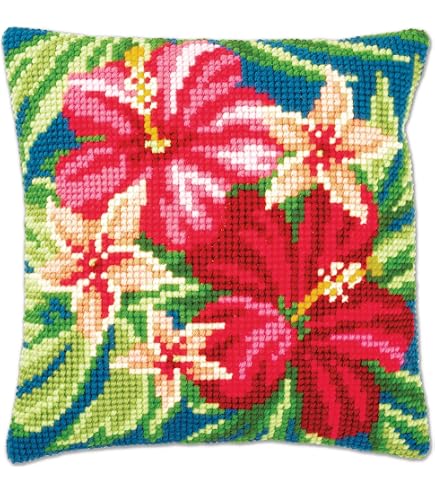 VERVACO Point De Croix Kit Coussin Complet Set BATEAU À VOILE Decoration Manuelle Broderie Kit Adulte Art Creatif Cadeau DIY Cross Stitch Embroidery ca. 40 x 40 cm, design #2 VERVACO Point De Croix Kit Coussin Complet Set BATEAU À VOILE Decoration Manuelle Broderie Kit Adulte Art Creatif Cadeau DIY Cross Stitch Embroidery ca. 40 x 40 cm, design #2