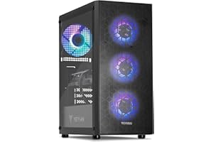 YEYIAN PC Gaming Copilot Esports AMD Ryzen 5 5600X 6 Cores a 4,6 GHz | Nvidia GeForce RTX 4060 8GB | 16GB DDR4 3200Mhz | 1TB SSD M.2 NVMe Gen4 | WLAN WiFi 6 | LAN 1GB | Windows 11 Pro