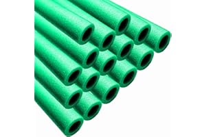 Clever Leon 16 Tubes en Mousse pour Trampoline de 180 cm (8 Barres), Protection pour poteaux de Trampoline, Protection Mousse pour poteaux Trampoline frite (Bleu)