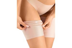 OVISSA Musleras Flexibles antirozaduras Evita Rozaduras y Rozaduras en los Muslos con un Forro de satén Bandas adelgazantes Invisible Debajo de la Ropa Tira antifricción TS500