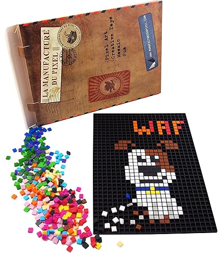 Actividad Niños 6 Años Motricidad Fina Pixel P90026-00505 - Juego De Manualidades Con Diseño De Rana, Pequeño Pixel Sobre Placa Base, Sistema De Inserción Fácil, Sin Planchar Ni Pegar, Piedras De Bioplástico