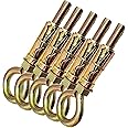 Pure Source India Brass Anchor Fasteners Round Close Hook, 12 mm, 5 Pieces, Gold