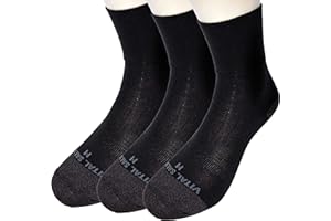 VS VITAL SALVEO Vital Salveo-Diabetic Non-binding Antibacterial Bamboo Charcoal Dress Socks, 3 Pairs per Pack