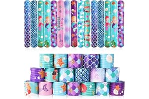 flintronic 30pcs Slap Bracelets à Claquer, Slap Bandes pour Enfants, Bracelets Snap Multicolores pour Enfants, Garçons, Filles, Anniversaire