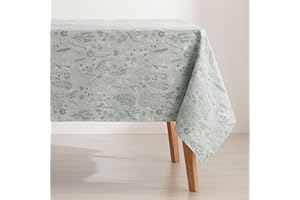 GAMUSI Obrus Przeciwplamisty Stół Prostokątny Żakardowy Wodoodporny 140x180 cm, Tkanina dotykowa, Kolor Zielony - Modrzew