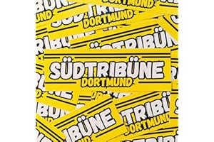 Fan-Kultur Xperience 100x Dortmund Sticker/Aufkleber 'Südtribüne'/ Fußball Fanartikel/ 14,8x5,0 cm/PVC/wetterfest