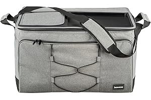 bomoe IceBreezer Nevera portátil 39l/45l/52l - Bolsa térmica Comida y Bebida Función de refrigeración 16 Horas - Nevera Coche - Bolsa Porta Alimentos isotérmica - Gris y Antracita