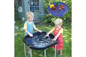 KUB® Original Tuff Tray and Stand (Blue) - Tray Made in the UK - Simple Assembly - 3 Height Adjustable - Perfect for Indoor and Outdoor activity