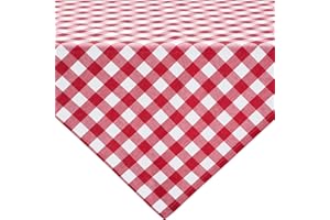 REDBEST Tischdecke, Mitteldecke Landhaus karo Nashville rot Größe 100x100 cm - strapazierstark, langlebig, glattes Gewebe, mit Kuvertsaum (weitere Farben, Größen)