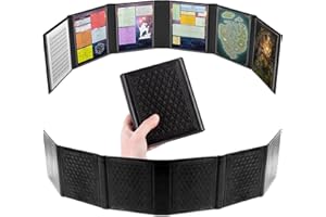 CASEMATIX Miniature DM Screen - 6-Panel Faux Leather Mini Dungeon Master Screen for TTRPGs, Compact DnD DM Screen for Better Player Connection & Immersive Tabletop RPG Sessions with Low-Profile Design