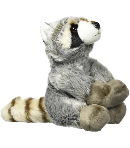 Aurora Mini Flopsies Rascal Raccoon Plüschtier – 20 Cm, Grau-schwarz-weiß, Aus Recycelten Materialien
