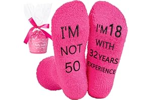 Moyel 40th/50th/60th/70th/80th Birthday Gifts for Women Funny Fluffy Socks Present for 40/50/60/70/80 Year Old Woman Unique Mum Grandma Auntie Friend