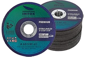 INTOX STEEL & TOOLS INTOX 125mm x 1,0mm Trennscheiben 50er Set für präzises Metall Schneiden INOX Flexscheiben Winkelschleifer Premium Qualität