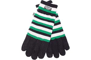 EEM FASHION EEM gants tricotés pour hommes FAN avec doublure thermique Thinsulate, matière tricotée 100% coton, football