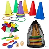 KreativeKraft Children's Games Outdoor Games Children Family Adults Party Birthday Garden Outdoor Racing Bags Ring Toss Game