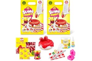 Slime Mart Small Bag (2PK) by ZURU for Making Strawberry Cheesecake, Compound Slime Toy, Arts & Crafts for Kids and Kidults, Soft Slime Making Kit for Girls Ages 6 to 10 - Fun Gift Idea for Boys Girls