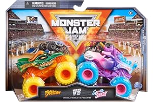 Monster Jam - Original Zweier-Pack mit authentischen Monster Trucks im Maßstab 1:64, krasse Stunt-Action ab 3 Jahren (Sortierung mit verschiedenen Designs, Zufallsauswahl)