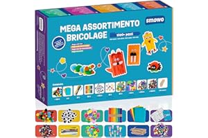Smowo® Kit Lavoretti Creativi per Bambini - Grande Set di Bricolage con Scovolini e Materiale Vari, Ideale per Ragazze e Ragazzi