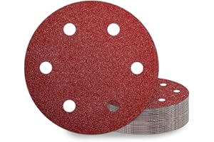 KONGMING Dischi Abrasivi 225 mm 25 pezzi 6 Fori Grana P40 Carta Vetrata per levigatrice per muro