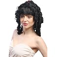 WIG ME UP Damenperücke Mit Schwarz-roten Strähnen & Pony – Modische Tressenperücke Aus Kunsthaar