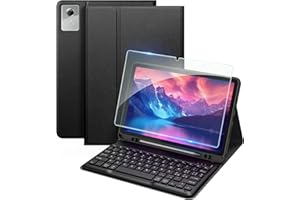 EasyAcc Cover Tastiera Compatibile con Lenovo Idea Tab 11 Pollici Tablet 2025 (TB-336ZU/TB-336FU) con Pellicola Protettiva, [Italiano], Custodia per Tastiera Rimovibile con Portapenne Nero
