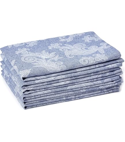 KLAVATE 10 Stück Handbedruckte Baumwoll-Servietten – 40,6 X 40,6 Cm, Jaipuri Design, Mehrfarbig