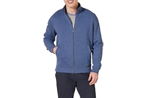 Amazon Essentials Sudadera Ligera de Felpa con Cremallera Completa y Cuello Perkins Hombre