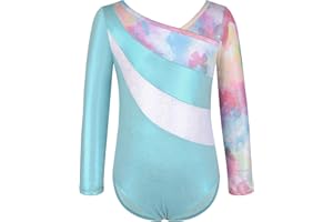 Mulnall Justaucorps de Gymnastique Fille Manches Longues gymnastique fille Leotard Danse Ballet Costume Dancewear 2-10Ans