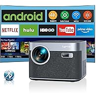 【Auto Focus/Keystone】Vidéoprojecteur WiFi Bluetooth 16000 Lumens FHD 1080P, TOPTRO Vidéo Projecteur Supporté 4K avec Système 