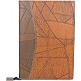 Silva Nest PU Leather Zip File and Folder Professional B4 Size Folder with 20 Leafs for Holding up to 40 Certificate documents Dark Brown and Light Brown Grey Brown