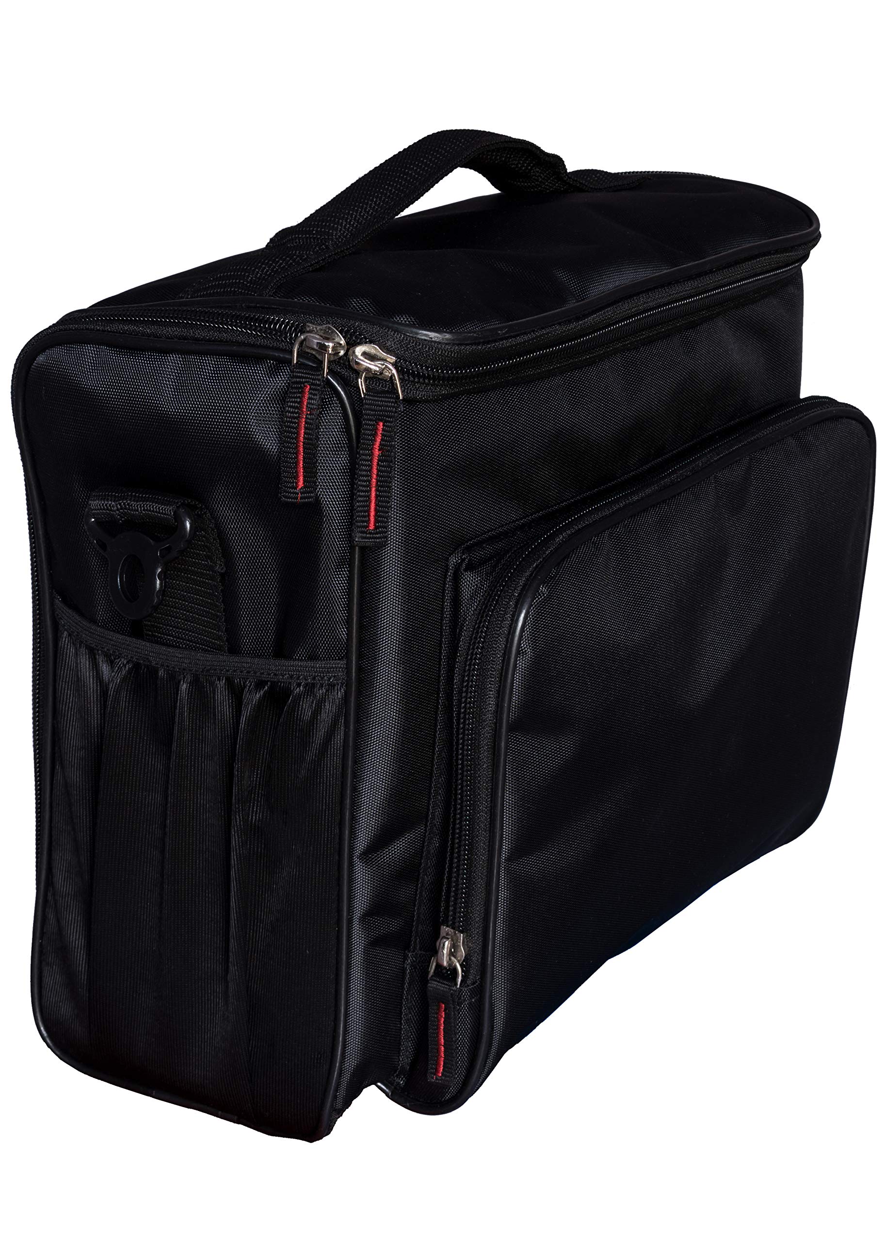 flying CLOUDS Professional Portable Laptop Projector Travel Bag and Carrying Case Soft with Detachable Shoulder Strap (Black, Size: Large, 32 x 15 x 29 cm)