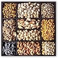 HyperFoods Rakhi Gift for Sister | Jumbo 10 Dry Fruit Combo Pack Dark Wood Gift Box | Dried Fruit Berries Combo Gift Pack |Badam Kaju Pista Peanut Brazil & Hazel Nut Corn Walnut Raisin Chickpea | Rakshabandhan gift for Sister Latest