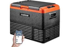 AAOBOSI glaciere electrique, 2 en 1 glacière à compression -20℃-20℃ APP et contrôle de l'écran tactile glacière convient pour la voiture, le camping, le camion, le camping-car et la maison, etc.