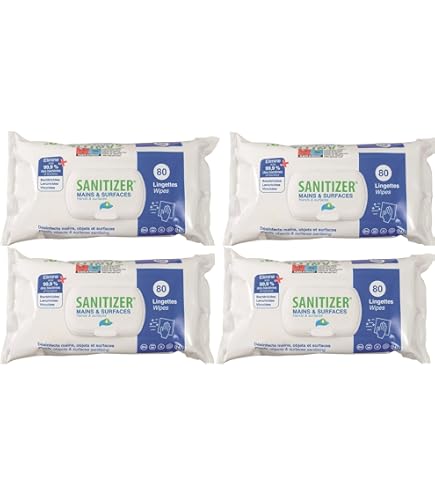 Lot De 3 Paquets De 80 Lingettes Humides Dans Un Emballage Distributeur - Parfum Citron Frais