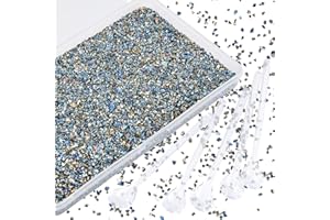 CRAFFANCY Vetro schiacciato, 200 Grammi 2-4 mm di Colore Misto, Vetro Rotto, Irregolare scheggiature Metalliche riempitivi spruzza per Artigianato in Resina, Nail Art, Pittura