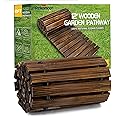 RELIANCER 12' Wooden Garden Pathway,Outdoor Roll Out Cedar Straight Walkway,Patio Path Decorative Garden Boardwalk Walkways,Weather-Resistant Roll Up Beach Wood Road Floor,Wedding Party Pathwaysc