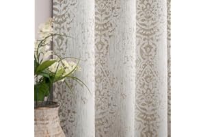 Mrs.Naturall 108 Inch Extra Long Curtains for Living Room,50% Blackout Custom Made Hotel Curtains for Family Room Windows,Taupe Grey