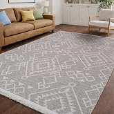 Aden Anadol Ş&ouml;nil Dokuma Halı | Makinede Yıkanabilir Kaymaz Tabanlı Salon Halısı | Kilim ve Yolluk | Gri | 100 x 100 cm | Mod
