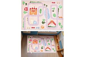 TranquilBeauty Baby Rug Play Mat - Non-Slip Plastic Bottom Baby Play Mats - Soft Floor Mats for Children - Polyester Fiber Rug Playmat Ideal for Children's Rooms, Kindergartens, and Playrooms