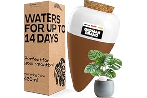 Netrox Cône d'arrosage en argile idéal pour les vacances jusqu'à 14 jours - Arrosage automatique des plantes pour plantes d'intérieur, jardin et balcon - Distributeur d'eau pour (V1)
