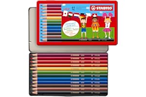 ‎STABILO Colouring Pencil - STABILO color - Tin of 12 - Assorted Colours