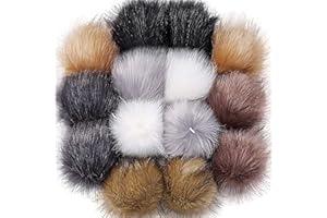 BEMEMO 14 Stücke Hut Faux Pelz Pom Pom Ball DIY Faux Fuchs Pelz Pompom für Hüte Schuhe Schals Tasche Charme (Beliebt Mischung Farbe)