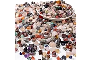 Cofvetia 500g Edelsteine, Mix Mischung 8-12mm Edelsteine für Kinder Schatzsuche Trommelsteine Halbedelstein, Mini Kleine für Mitgebsel Kindergeburtstag, Dekoration