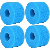 MULEVIP Lot De 8 Éponges Filtrantes S1 - Filtres Mousse Réutilisables Lavables Pour Piscine & Spa, Haute Densité