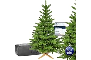‎TREESHOUSE Künstlicher Weihnachtsbaum 180cm Nordmanntanne I Tannenbaum Künstlich inkl. Holzständer I Hochwertige Äste aus PVC I Dichte Nadeln I Hergestellt in der EU