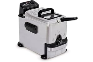 Tefal Deep Fryer Easy Pro, Stainless Steel, 3L capacity, 1.2kg, 4 Portions, 2100W, Semi Pro, Kitchen Fryer, Compact, Cool Zone Technology, Easy Cleaning, FR333040