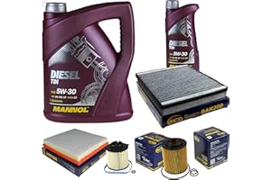 DIEDERICHS Filter Set Inspektionspaket 6 Liter MANNOL Motoröl Diesel TDI 5W-30 API SN/CF SCT Germany Innenraumfilter Luftfilter Ölfilter Kraftstofffilter
